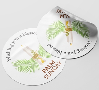 Round Stickers 1 - Palm Sunday